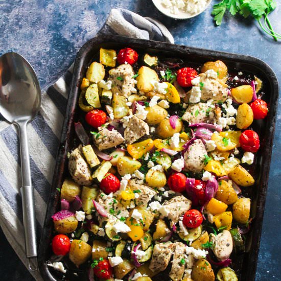Greek Chicken Tray Bake with Potato - Recipe photo by carrieskitchen