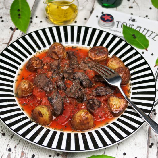 Sliced beef pizzaiola - Recipe photo by Culinaire bagage