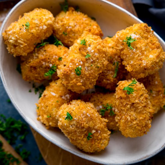 Baked Potato Croquettes with Cheese - Recipe photo by KitchenSanctuary