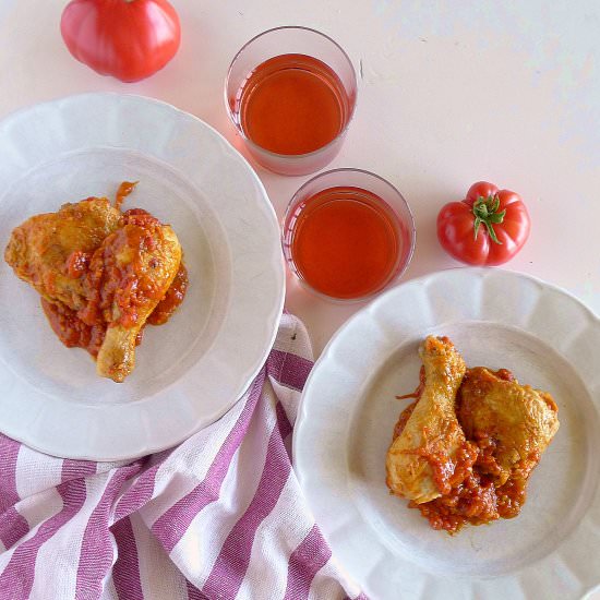 Chicken with Tomato - Recipe photo by spainkitchen