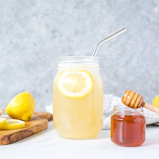 Refreshing Iced Ginger Lemonade - Recipe photo by staysweetwellness