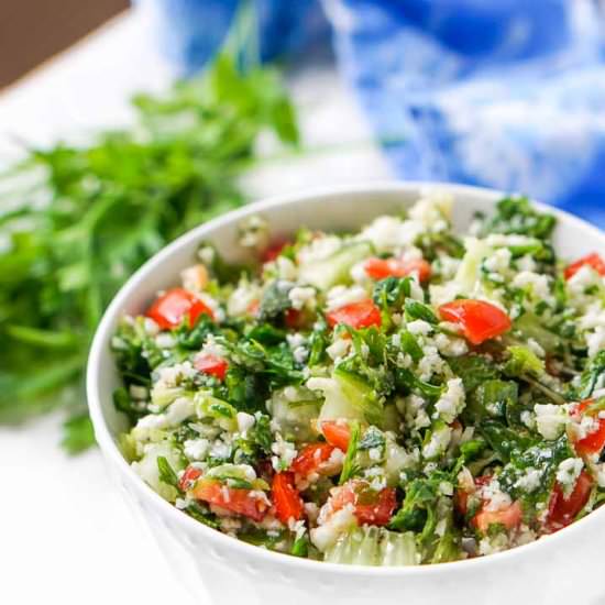 Low Carb Cauliflower Tabouli Salad - Recipe photo by MyLifeCookbook