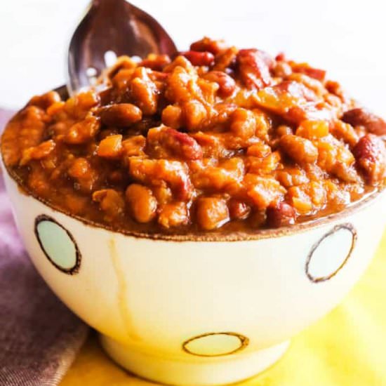 Slow Cooker Baked Beans - Recipe photo by pipandebby