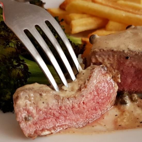Steak au Poivre - Recipe photo by The Cooking Spoon