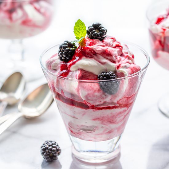Blackberry Fool - Recipe photo by Savingroomfordessert