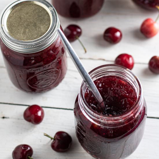 Easy Homemade Cherry Jam - Recipe photo by BinkysCulinaryCarnival