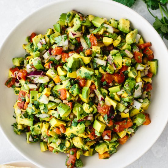 Avocado Salsa - Recipe photo by Downshiftology
