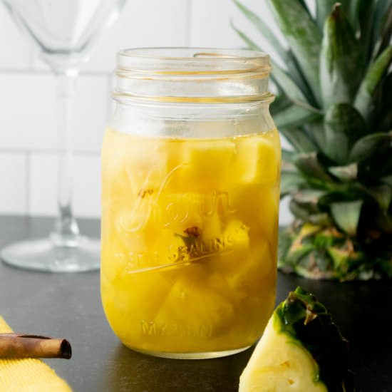 Pineapple Cinnamon Infused Tequila - Recipe photo by JawnsICooked