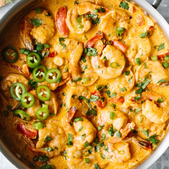 Creamy Chipotle Shrimp - Recipe photo by Downshiftology