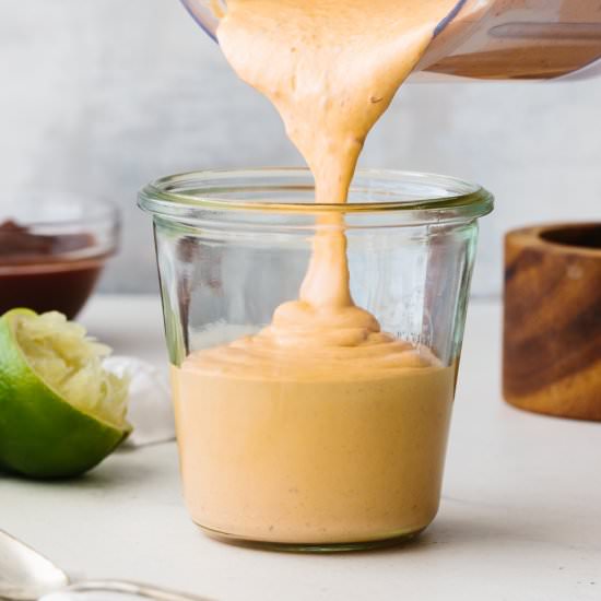 Creamy Chipotle Sauce - Recipe photo by Downshiftology