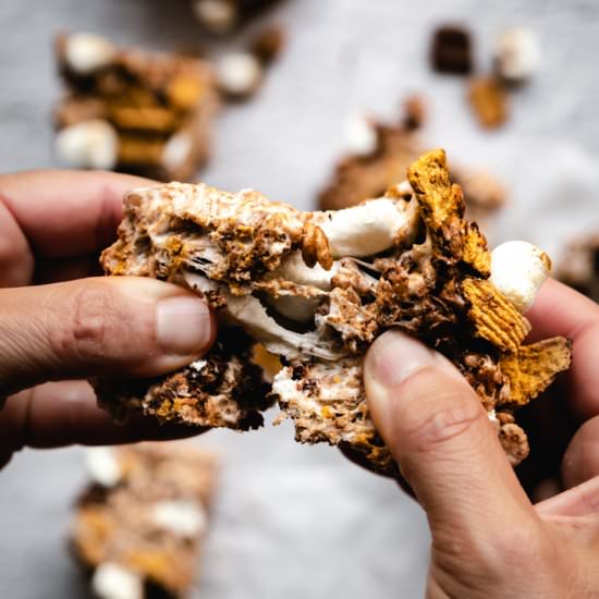 S'mores Rice Krispie Treats - Recipe photo by kickassbaker