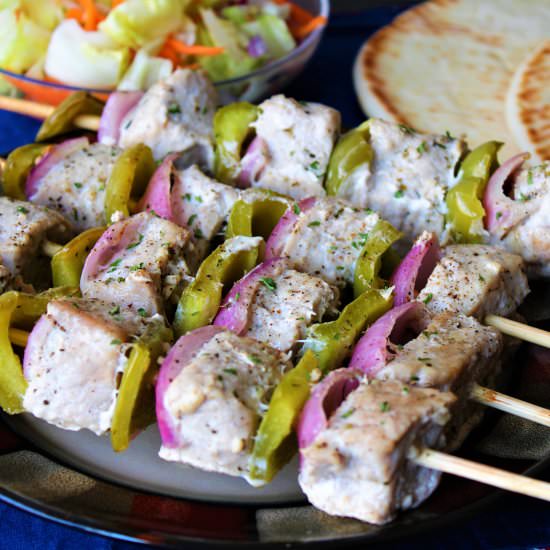 Oven Baked Pork Souvlaki - Recipe photo by eyesclosedcooking