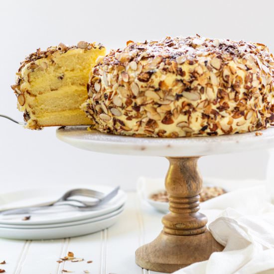 Toasted Almond Cake - Recipe photo by islandbakes
