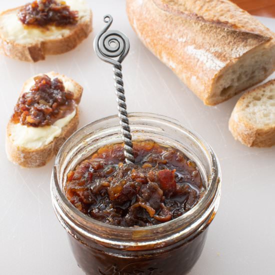 Onion Bacon Jam - Recipe photo by For the Love of Cooking