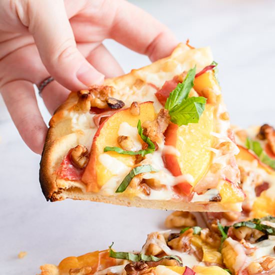 Peach and Coppa Flatbread - Recipe photo by bellyfull