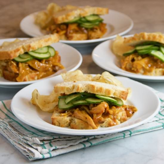 Pulled Chicken Sandwiches - Recipe photo by thebrookcook.wordpress.com