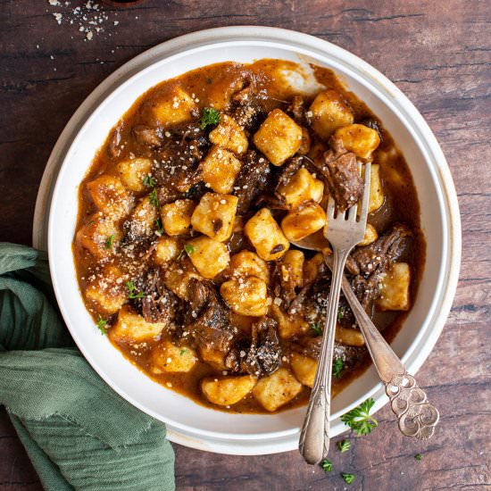 Goat cheese gnocchi with sugo - Recipe photo by cherryonmysundae