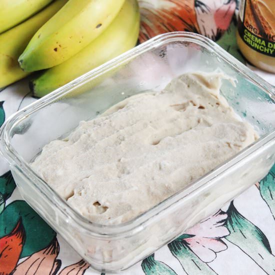 Peanut butter banana ice cream - Recipe photo by hornoMX