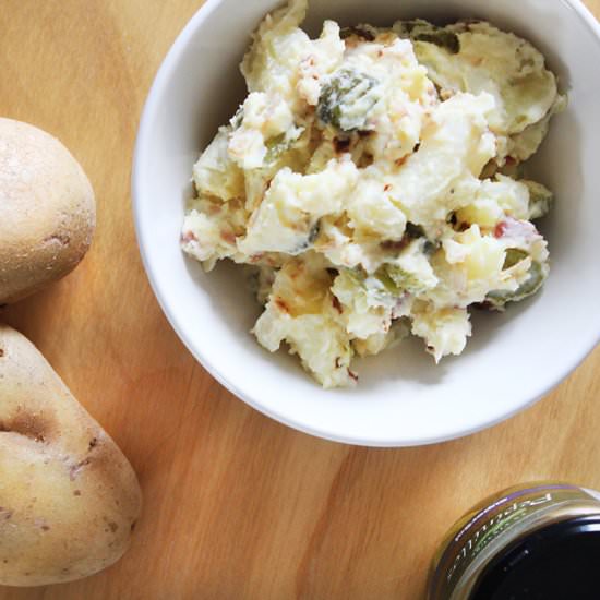 Potato salad with pickles - Recipe photo by hornoMX