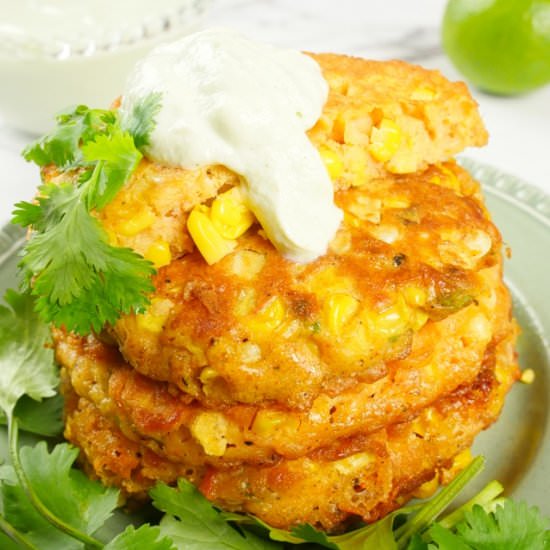 Sweet Corn Cakes - Recipe photo by MyIndianStove