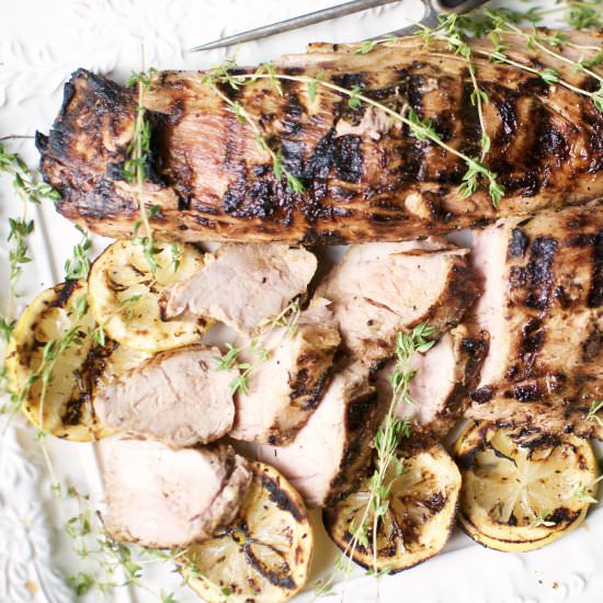 herb grilled pork tenderloin - Recipe photo by ahintofrosemary