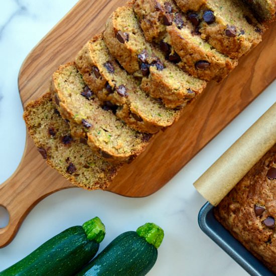 Chocolate Chip Zucchini Bread - Recipe photo by justataste