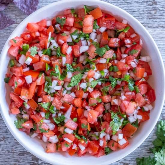 Pico De Gallo - Recipe photo by She Likes Food