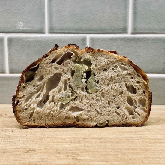 Artichoke and Parmesan Sourdough - Recipe photo by siamesesourdough