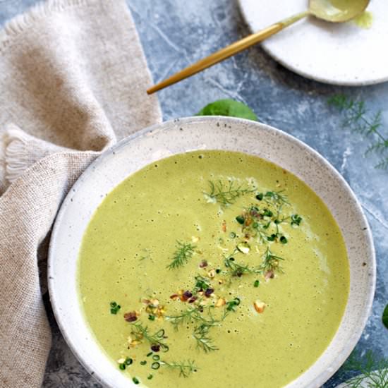 Vegan Cream of Pistachio Soup - Recipe photo by BitterSweet