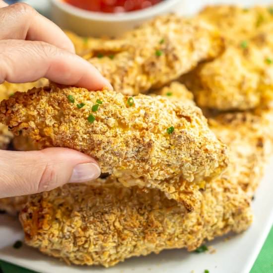 Crunchy baked chicken tenders - Recipe photo by Family Food on the Table