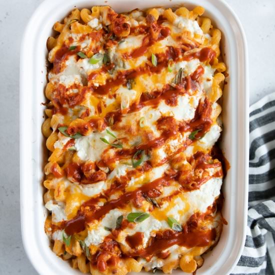 Buffalo Chicken Pasta - Recipe photo by theforkedspoon
