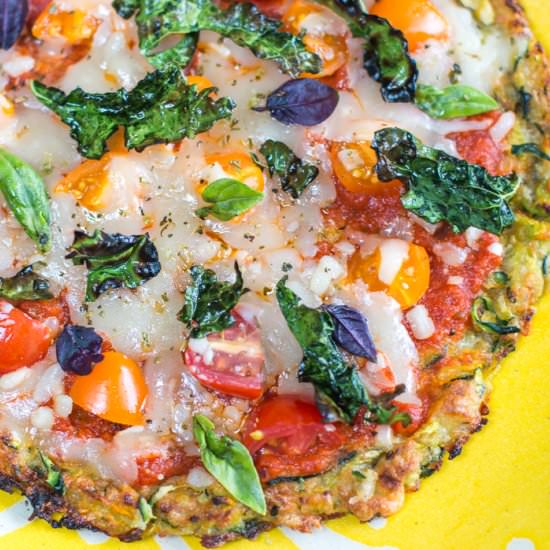 Zucchini Crusted pizza - Recipe photo by a zest for life