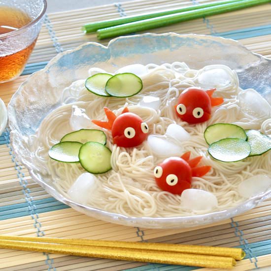 Goldfish Tomato Somen Noodles - Recipe photo by ochikeron