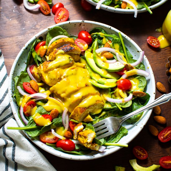 Spinach Salad with Chicken - Recipe photo by Butter Be Ready