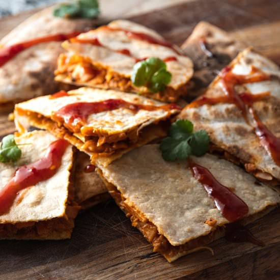 Vegan Jackfruit Quesadillas - Recipe photo by Diabetic Vegan
