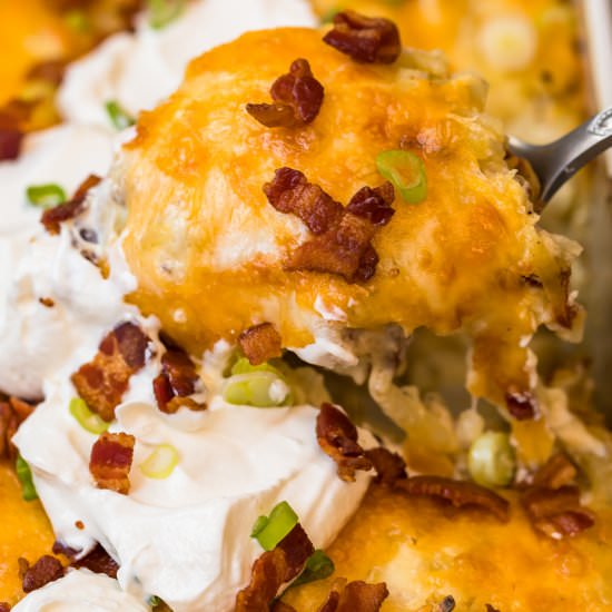 loaded hashbrown casserole! - Recipe photo by the cookie rookie