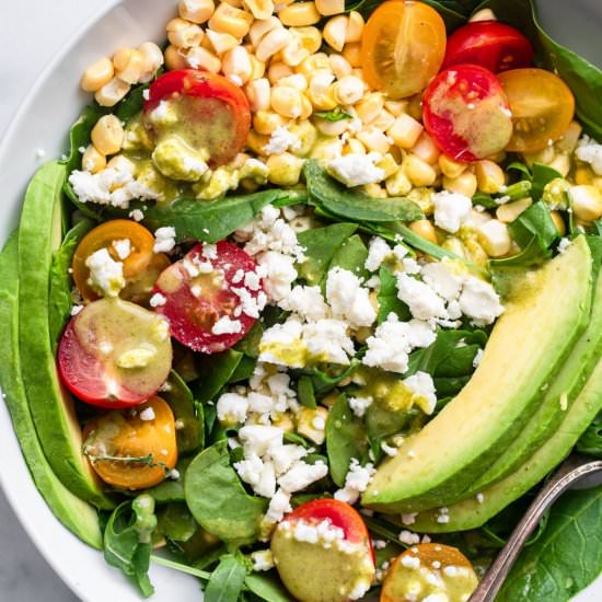 Fresh Corn Feta Salad - Recipe photo by foodfaithfitness