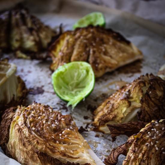 Miso Roasted Cabbage Wedges - Recipe photo by cashews_and_quinoa