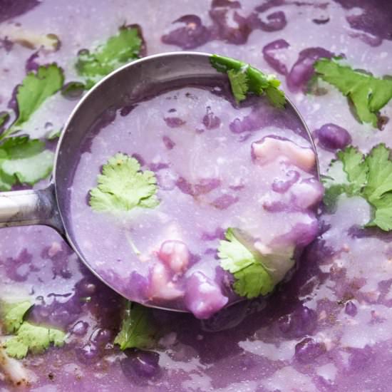 Creamy Purple Yam Soup - Recipe photo by WokandKin