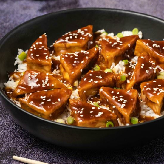 Teriyaki Tofu - Recipe photo by lovingitvegan