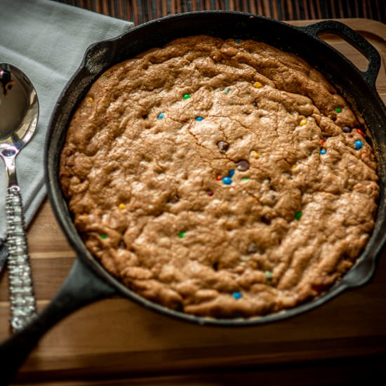 Cast Iron Chocolate Chip Cookie - Recipe photo by Chicken Fried Kitchen