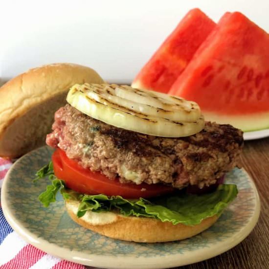 Red, White, & Blue Cheeseburgers - Recipe photo by abundanceofflavor