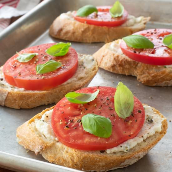 Ricotta and Fresh Tomato Toast - Recipe photo by For the Love of Cooking