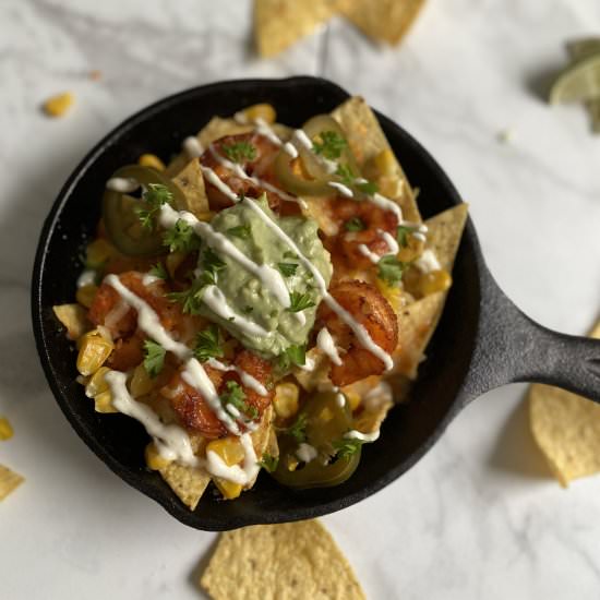 Honey Shrimp Nachos - Recipe photo by maritimeglutton