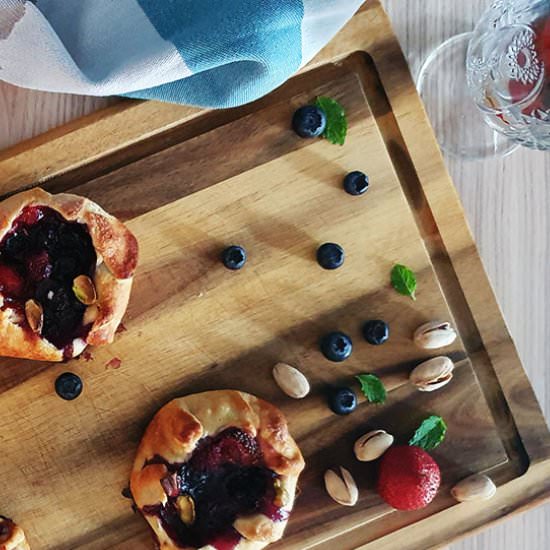 Summer Fruit Galettes - Recipe photo by BasilBunch