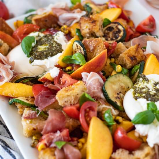 Summer Panzanella Salad - Recipe photo by theseasonaljunkie