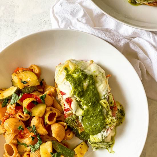 30 Minute Air-Fried Caprese Chicken - Recipe photo by Real Food with Sarah