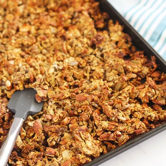 No Sugar Added Granola Clusters - Recipe photo by FitLiving Eats