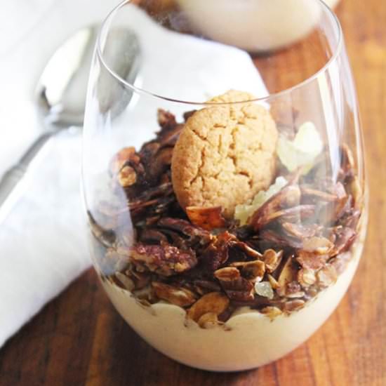 Pumpkin Yogurt Parfait w/ Granola - Recipe photo by FitLiving Eats