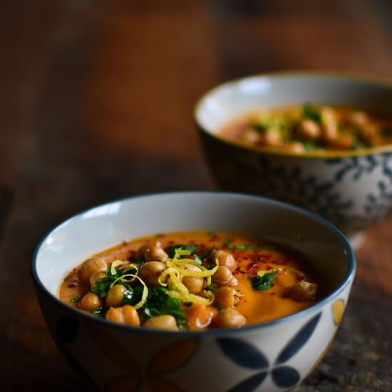 Chermoula Root Vegetable Soup - Recipe photo by drumbeets